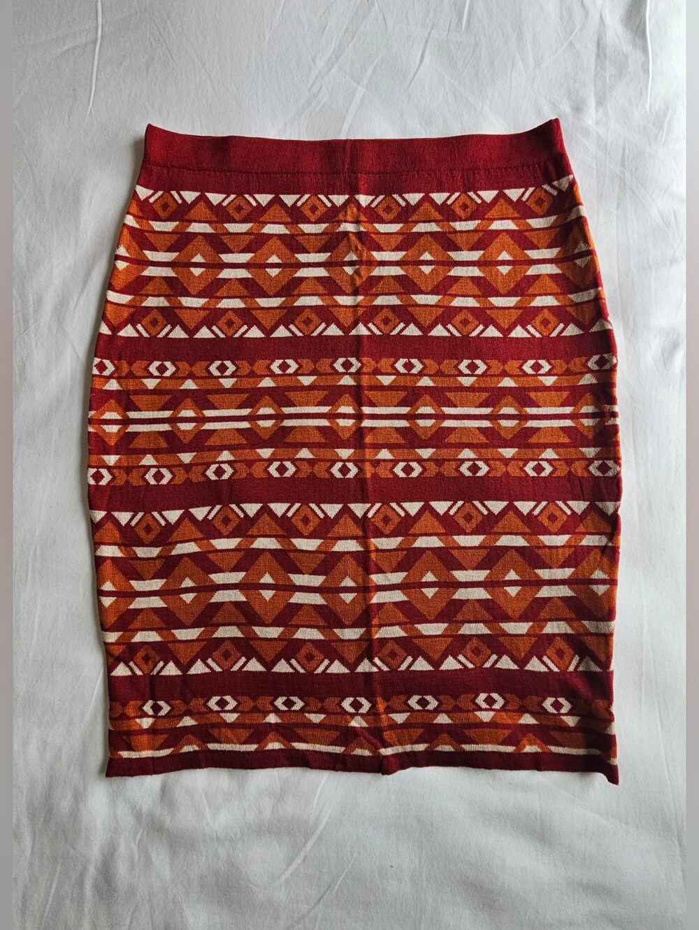 Allison Brittney Women's Plus Size 2X Geometric Knit Pencil Skirt